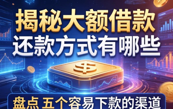 揭秘大额借款的还款方式有哪些,盘点五个容易下款的渠道