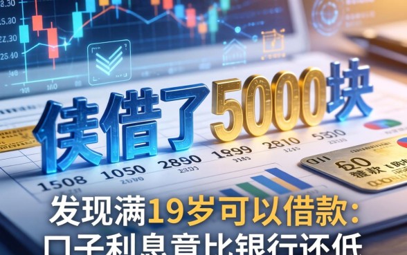 我借了5000块，发现满19岁可以借款的口子利息竟比银行还低