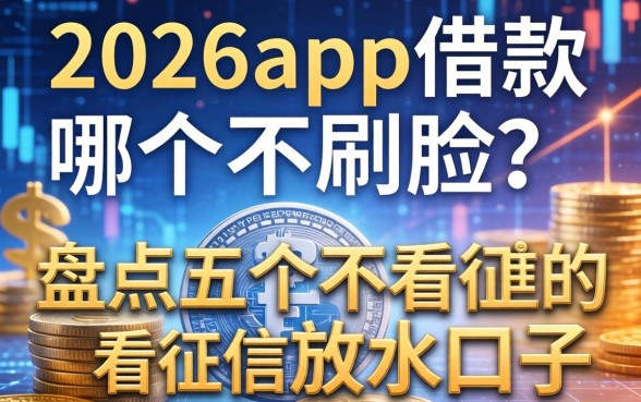 2026app借款哪个不刷脸？盘点五个不看征信的放水口子