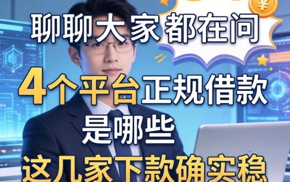 聊聊大家都在问的4个平台正规借款是哪些,这几家下款确实稳