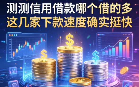 实测信用借款哪个借的多，这几家下款速度确实挺快