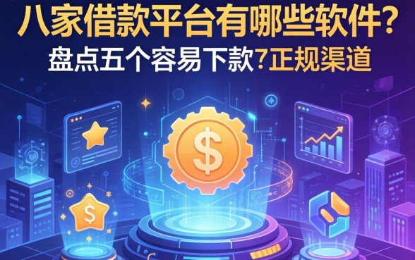 八家借款平台有哪些软件？盘点五个容易下款的正规渠道
