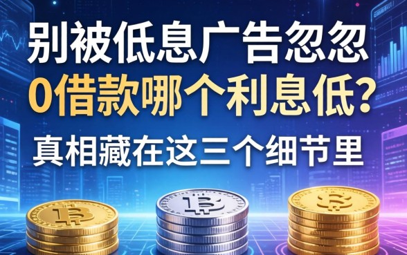 别被低息广告忽悠，0借款哪个利息低？真相藏在这三个细节里