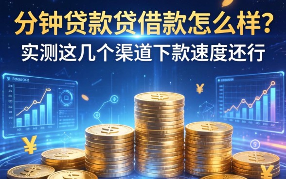 1分钟贷款贷借款怎么样？实测这几个渠道下款速度还行
