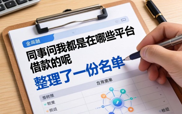 同事问我都是在哪些平台借款的呢，整理了一份名单