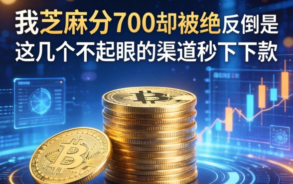 我芝麻分700却被拒,反倒是这几个不起眼的渠道秒下了款