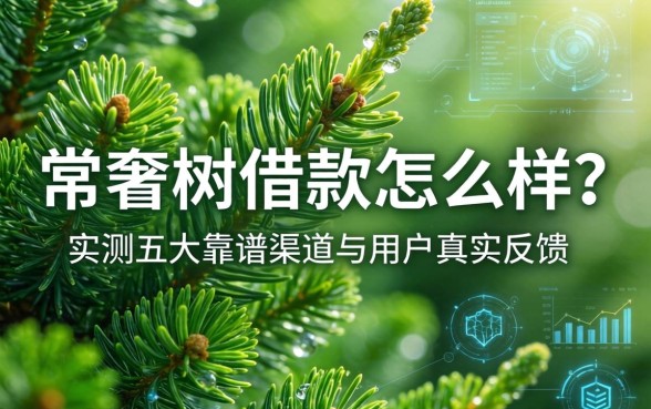 常青树借款怎么样？实测五大靠谱渠道与用户真实反馈