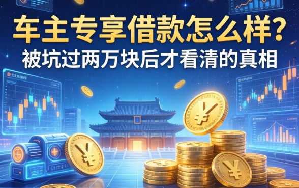 车主专享借款怎么样?被坑过两万块后才看清的真相