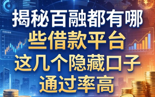 揭秘百融都有哪些借款平台，这几个隐藏口子通过率高