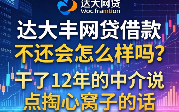 达飞网贷借款不还会怎么样吗？干了12年的中介说点掏心窝子的话