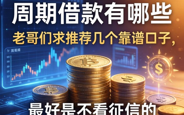 一周期的借款有哪些？老哥们求推荐几个靠谱的口子，最好是不看征信的