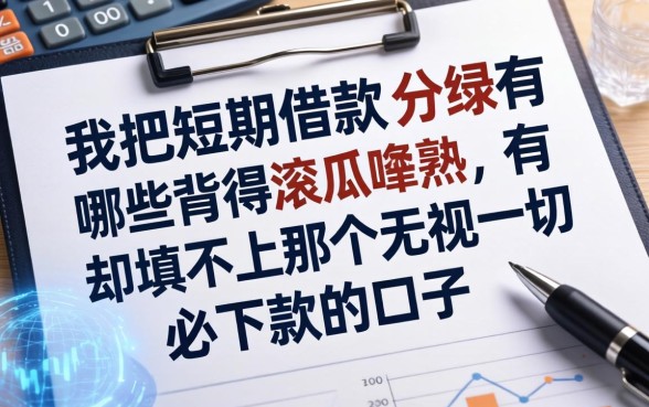 我把短期借款的分录有哪些背得滚瓜烂熟,却填不上那个无视一切必下款的口子