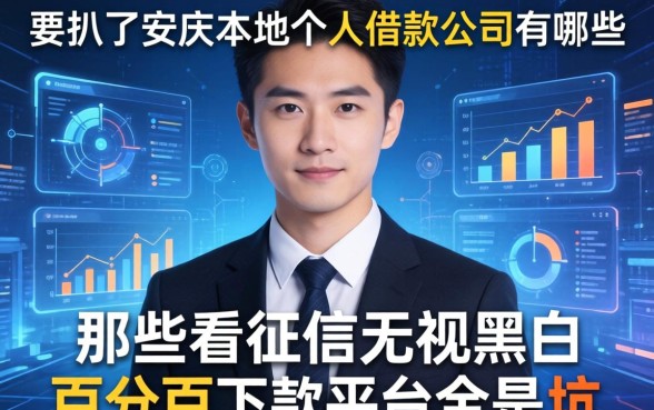 我扒了安庆本地个人借款公司有哪些，发现那些不看征信无视黑白百分百下款平台全是坑