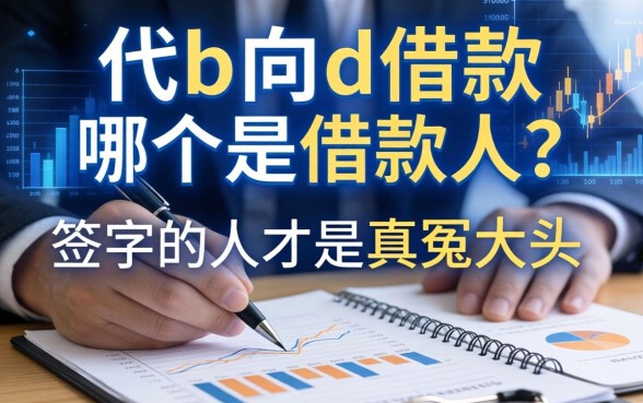 a代b向d借款哪个是借款人？签字的人才是真冤大头