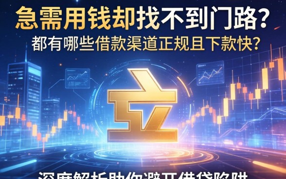急需用钱却找不到门路？都有哪些借款渠道正规且下款快？深度解析助你避开借贷陷阱
