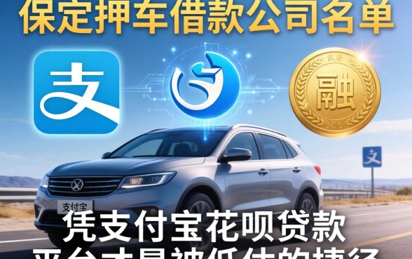 我翻遍了保定押车借款公司名单，发现凭支付宝花呗贷款的平台才是被低估的捷径