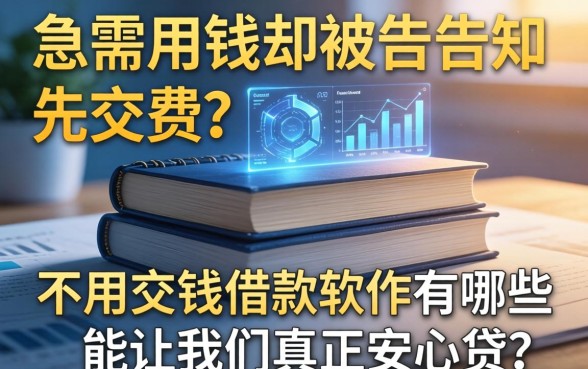 急需用钱却被告知要先交费？不用交钱借款软件有哪些能让我们真正安心贷？
