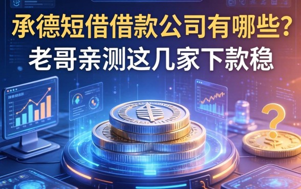 承德短借借款公司有哪些？老哥亲测这几家下款稳