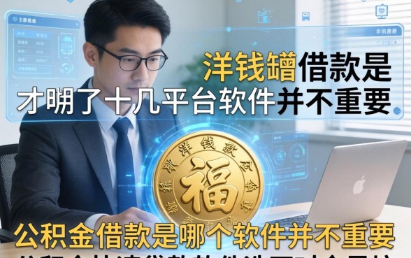 我翻了十几个平台才明白,洋钱罐借款是哪个软件并不重要,公积金快速贷款软件选不对全是坑