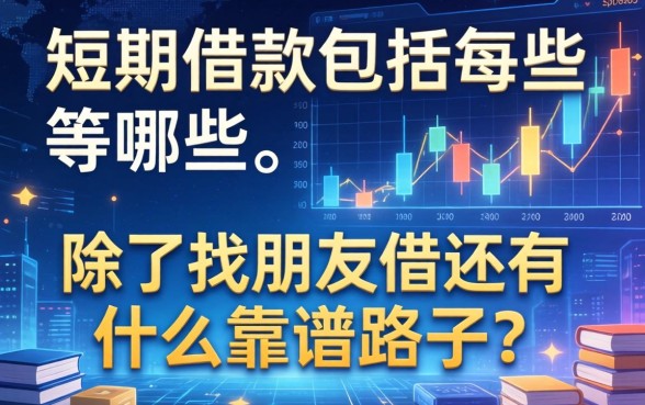 短期借款包括有哪些方式?除了找朋友借还有什么靠谱的路子吗?