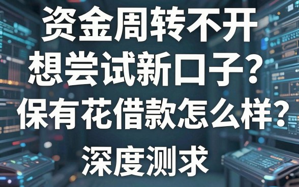 资金周转不开想尝试新口子?保有花借款怎么样?深度测评与靠谱平台推荐