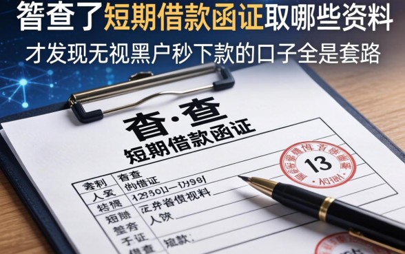 我查了短期借款函证取哪些资料，才发现无视黑户秒下款的口子全是套路