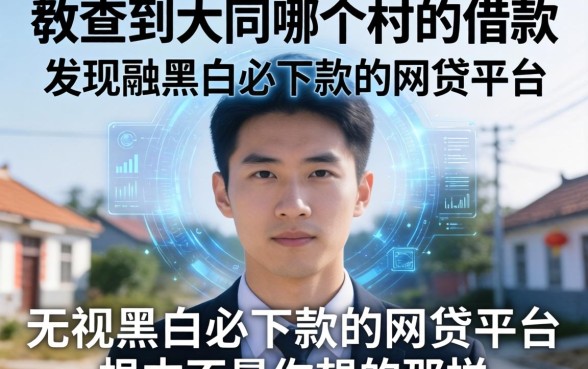 我查到大同哪个村有借款的，发现无视黑白必下款的网贷平台根本不是你想的那样