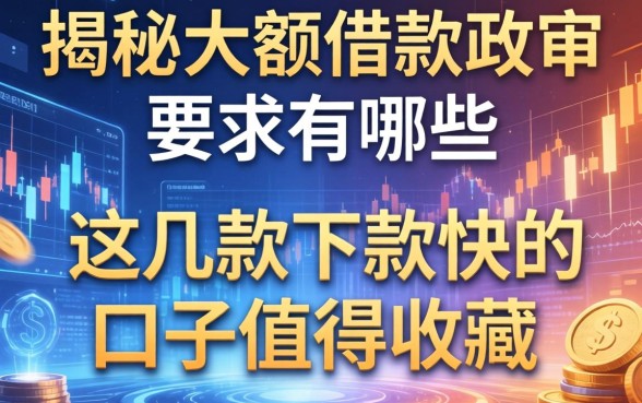 揭秘大额借款政审要求有哪些，这几款下款快的口子值得收藏