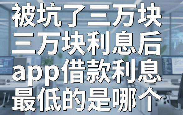 被坑了三万块利息后才明白:app借款利息最低的是哪个