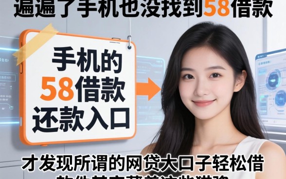 我翻遍了手机也没找到58借款的还款入口，才发现所谓的网贷大口子轻松借软件其实藏着这些猫腻