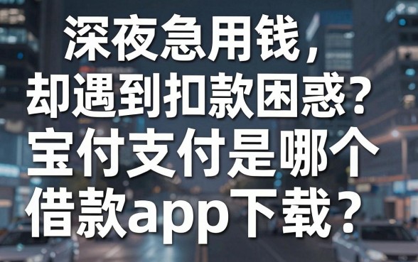 深夜急用钱却遇到扣款困惑?宝付支付是哪个借款app下载?揭秘靠谱借款平台推荐