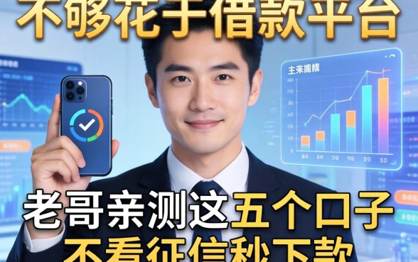 不够花属于哪个借款平台？老哥亲测这五个口子不看征信秒下款