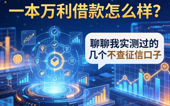 一本万利借款怎么样？聊聊我实测过的几个不查征信口子