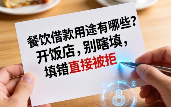 餐饮借款用途有哪些？开饭店的别瞎填，填错直接被拒