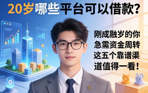 20岁哪些平台可以借款？刚成年的你急需资金周转，这五个靠谱渠道值得一看！