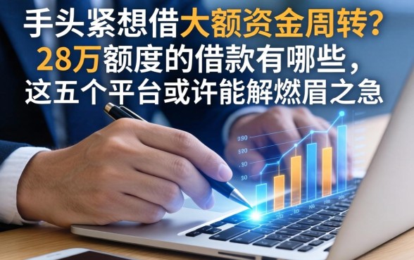 手头紧想借大额资金周转？28万额度的借款有哪些，这五个平台或许能解燃眉之急
