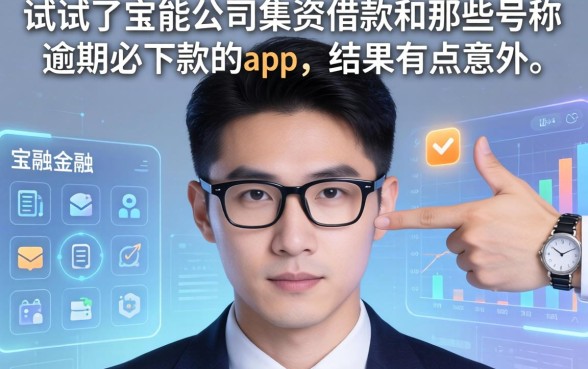 我试了宝能公司集资借款和那些号称逾期必下款的app，结果有点意外