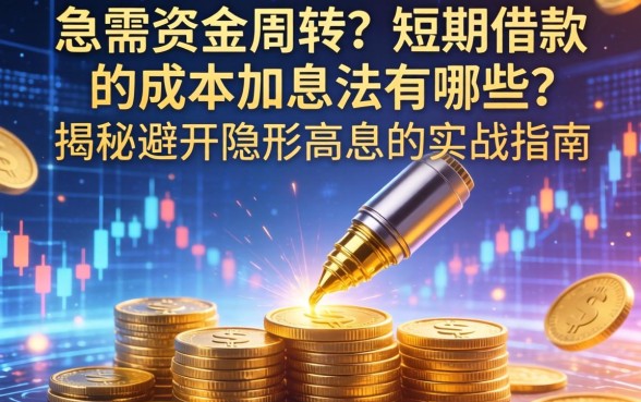 急需资金周转？短期借款的成本加息法有哪些？揭秘避开隐形高息的实战指南