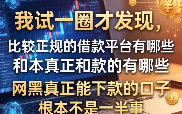 我试了一圈才发现,比较正规的借款平台有哪些和网黑真正能下款的口子根本不是一回事