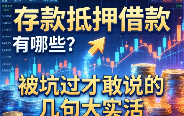 存款抵押借款有哪些？被坑过才敢说的几句大实话