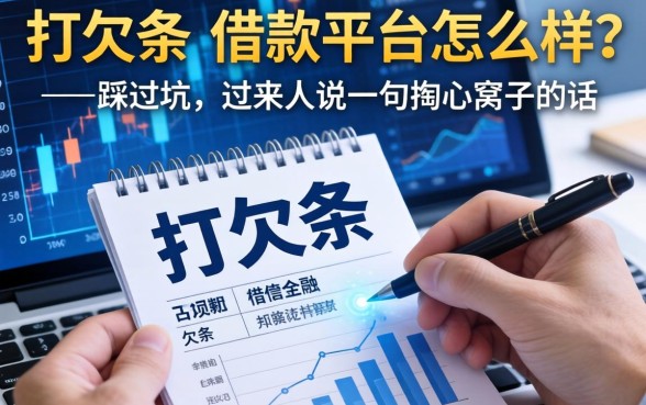 打欠条的借款平台怎么样？一个踩过坑的过来人说几句掏心窝子的话
