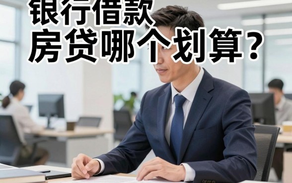 银行借款与房贷哪个划算?算了一笔账才发现差别这么大,求大神指点!