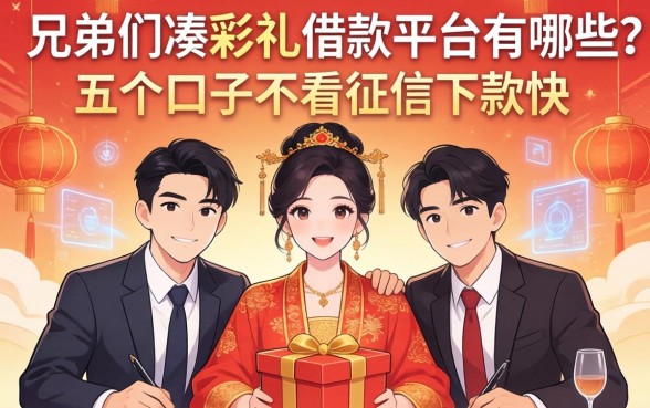 兄弟们凑彩礼借款平台有哪些？这五个口子不看征信下款快