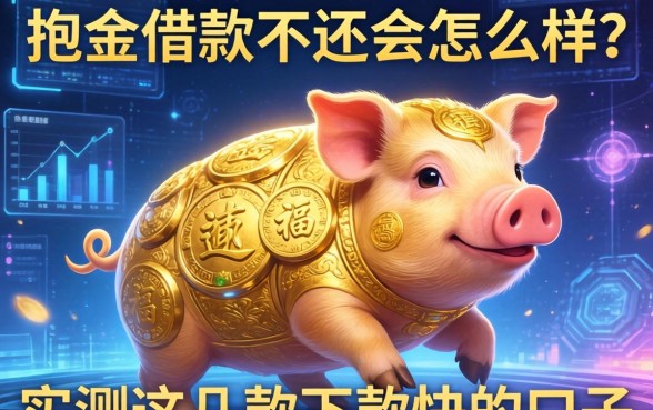 抱金猪借款不还会怎么样？实测这几款下款快的口子