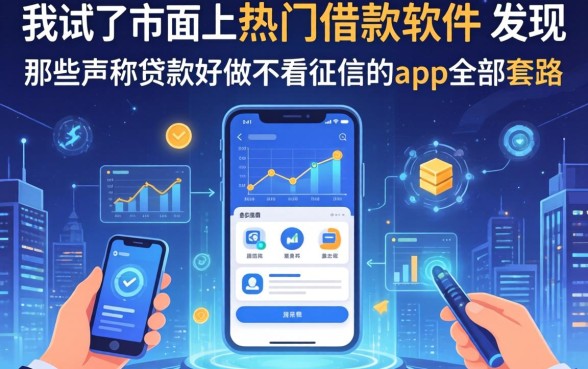 我试了市面上热门的借款软件，发现那些声称贷款好做不看征信的app全是套路