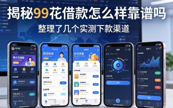 揭秘99花借款怎么样靠谱吗，整理了几个实测下款的渠道