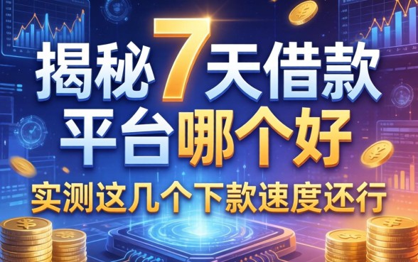 揭秘7天借款平台哪个好,实测这几个下款速度还行