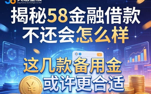 揭秘58金融借款不还会怎么样，这几款备用金或许更合适