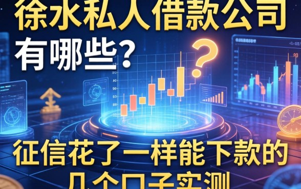 徐水私人借款公司有哪些?征信花了一样能下款的几个口子实测