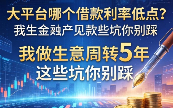 大平台哪个借款利率低点？我做生意周转5年，这些坑你别踩
